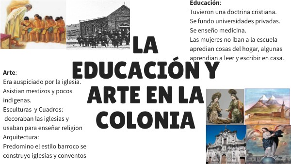 Infografia de Educacional en la colonia