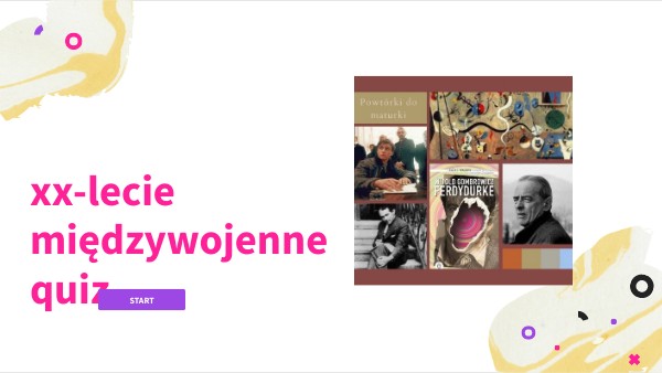 XX-LECIE MIĘDZYWOJENNE QUIZ