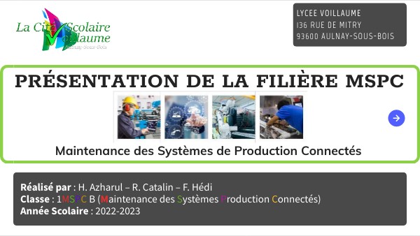 BAC PRO MSPC - LYCEE PRO. VOILLAUME