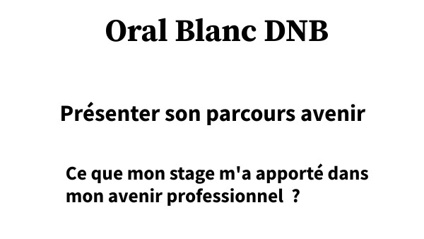 Oral Blanc DNB