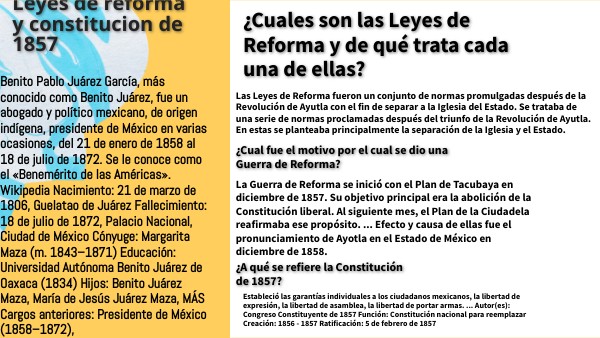 LEYES DE REFORMA