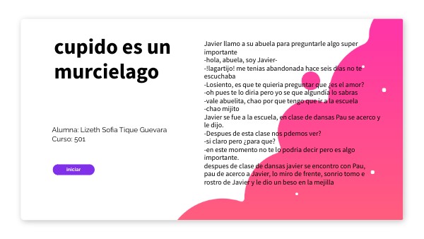 Cupido es un murciélago