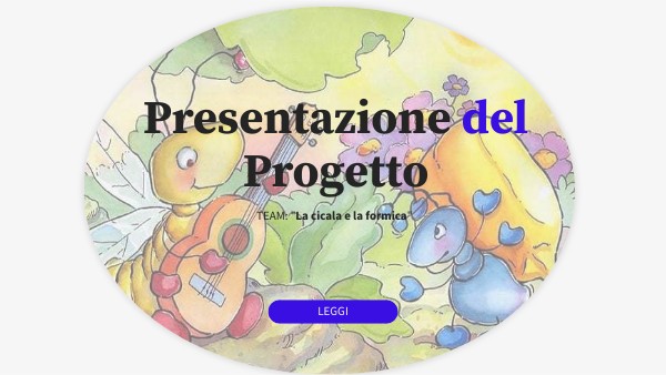 LA CICALA E LA FORMICA
