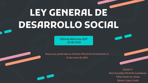 ley general de desarrollo social