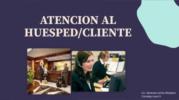1.2. ATENCION AL HUESPED