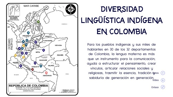 MAPEO: DIVERSIDAD LINGÜÍSTICA INDÍGENA EN COLOMBIA