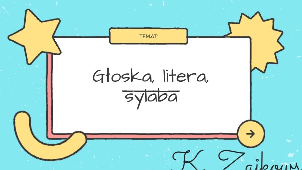 litera, głoska, sylaba