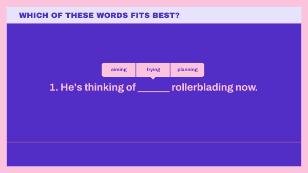 choose the correct word