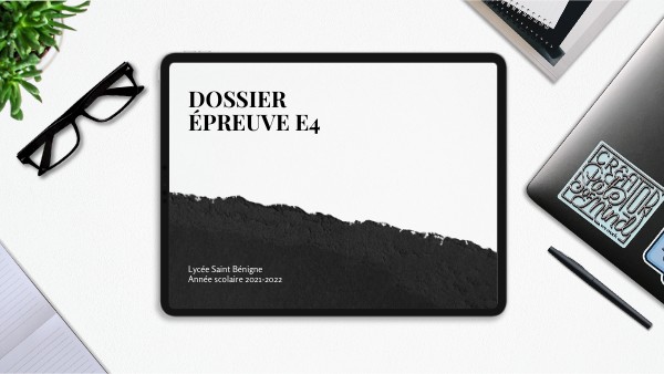 Fiche E4 Page De Garde Dossier épreuve E4