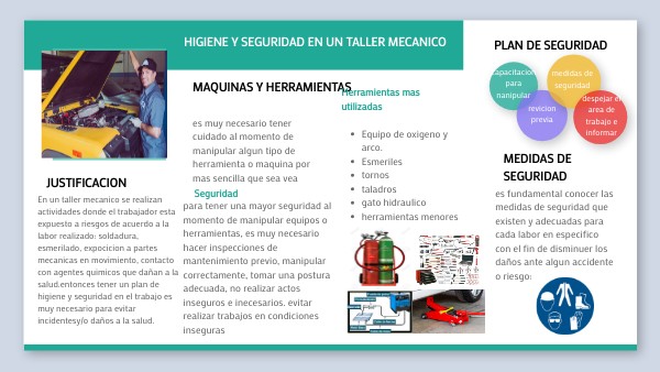 higiene y seguridad en un taller mecanico