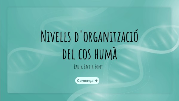 Nivells d'organització del cos humà - Paula Facila