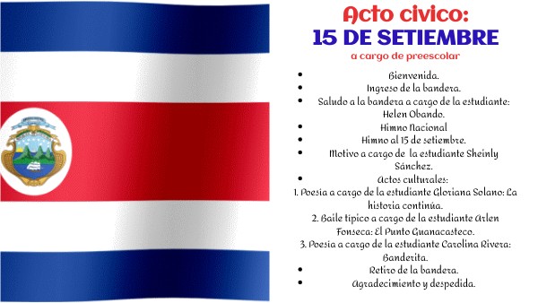 Acto cívico: 15 de setiembre
