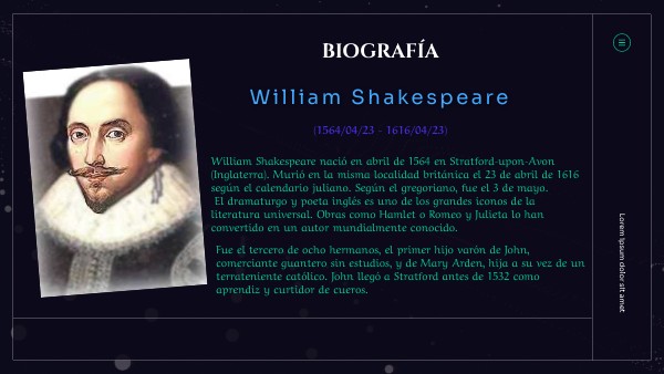 Biografia William Shakespeare