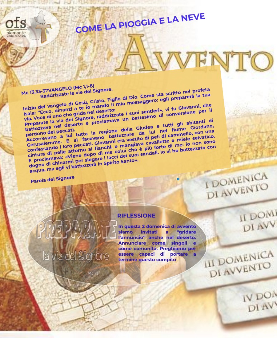Come la pioggia e la neve II Domenica di Avvento