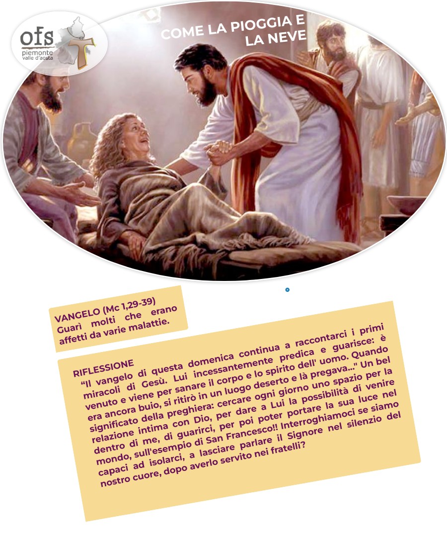 V Domenica del tempo ordinario Come la pioggia e la neve