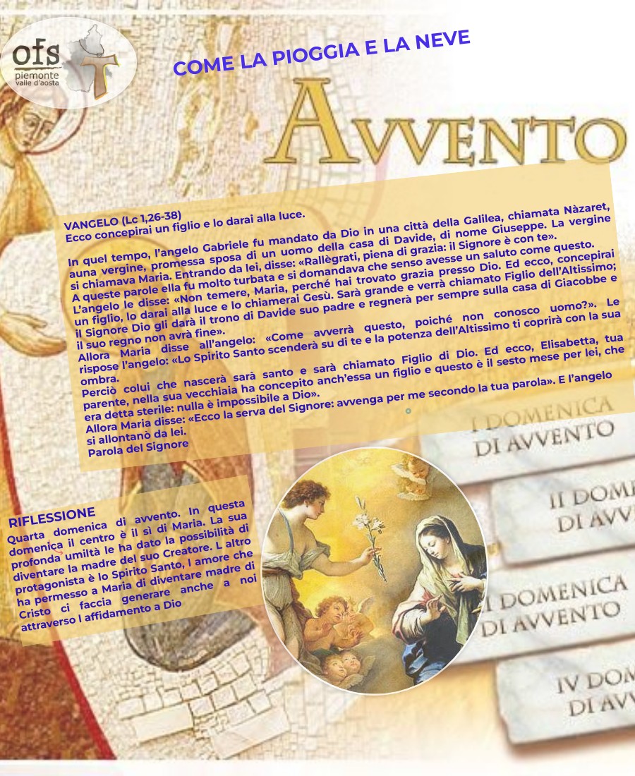 Come la pioggia e la neve Santa Famiglia