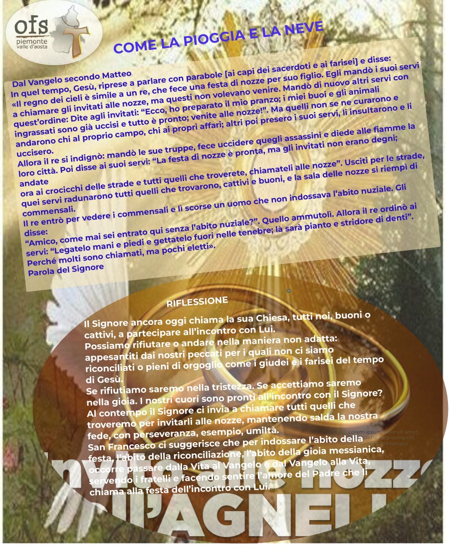 Come la pioggia e la neve XXVIII Domenica