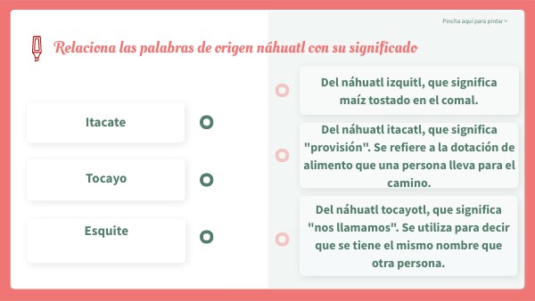 Palabras en náhuatl
