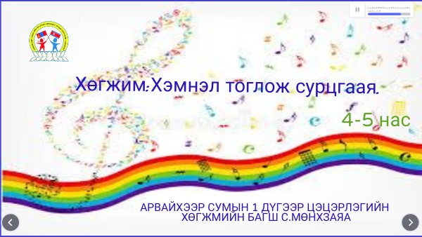 хөгжмийн хэмнэл интерактив хичээл