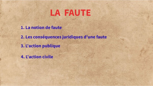 LA FAUTE