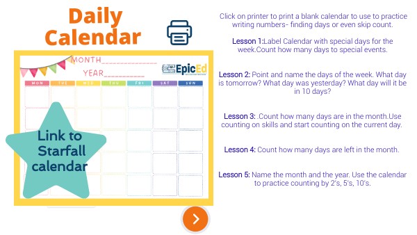 2nd grade Calendar
