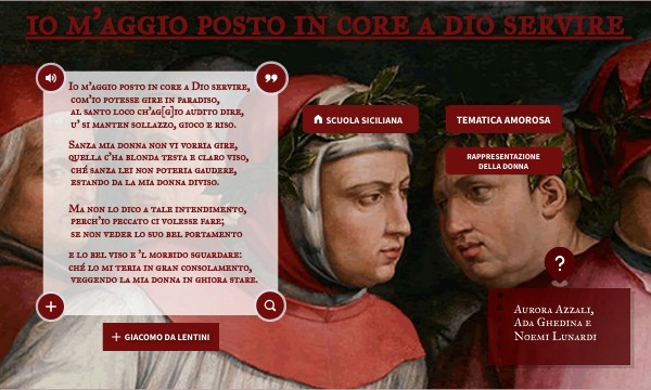 Io m'aggio in posto in core a Dio servire