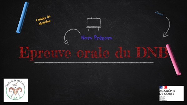 Exemple diaporama oral DNB 2022