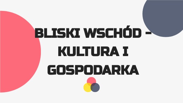 Bliski Wschód Kultura I Gospodarka Karta Pracy