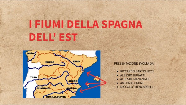 I FIUMI DELLA SPAGNA DELL' EST