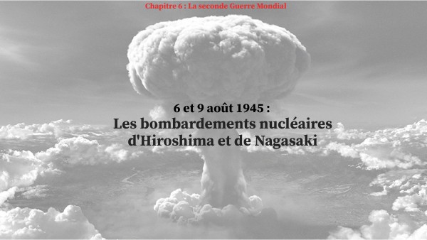6 et 9 août 1945, Hiroshima et Nagasaki