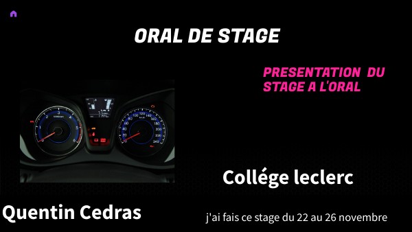Oral de stage