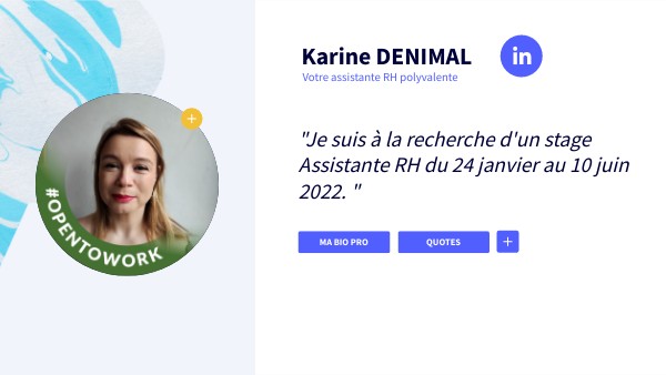 Karine DENIMAL by Karine Bettouche on Genially