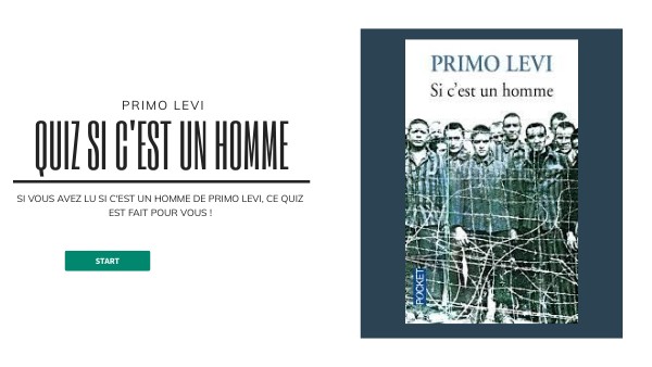 Si c'est un homme, Primo Levi