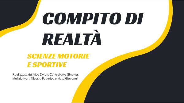 Compito di realtà - scienze motorie e sportive