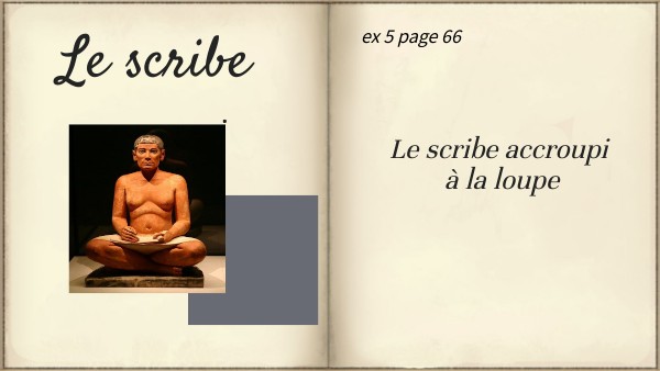 Le scribe accroupi à la loupe