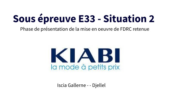 Sous épreuve E33 - S2