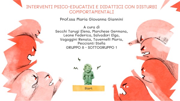 INTERVENTI PSICO-EDUCATIVI E DIDATTICI CON DISTURBI COMPORTAMENTALI