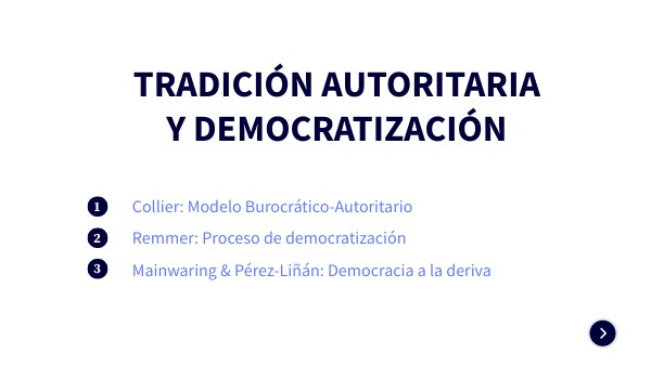 AUTORITARISMO Y DEMOCRATIZACIÓN