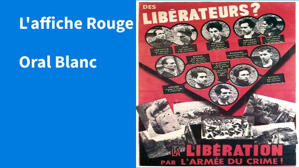 l'affiche rouge oral blanc