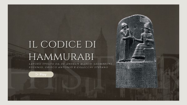 Il codice di Hammurabi