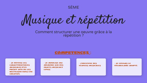 5ème Musique et répétition