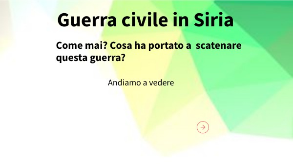 Presentazione sulla guerra civile in siria