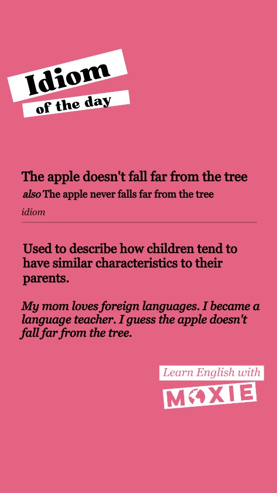 Idiom 24_The apple doesn't fall far from the tree