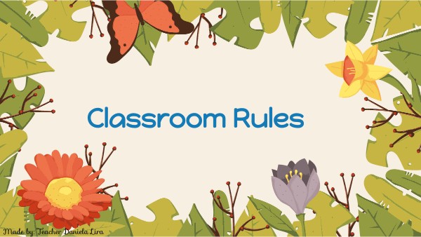 Classroom Rules 2nd Grade