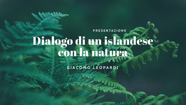 dialogo di un islandese con la natura