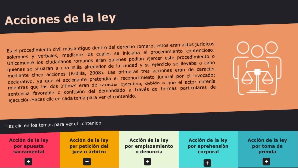 Acciones de la ley