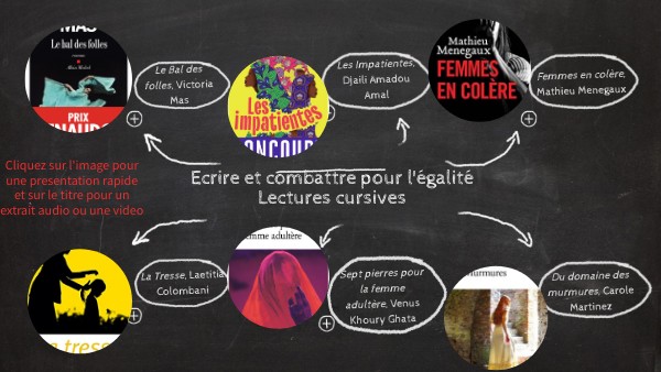 Ecrire et combattre pour l'égalité, lectures cursives