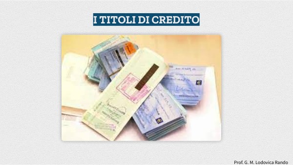 I titoli di credito