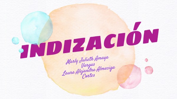 INDIZACIÓN