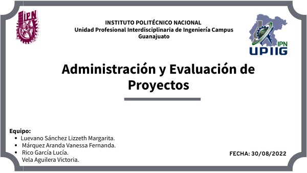 Administración y Evaluación de Proyectos